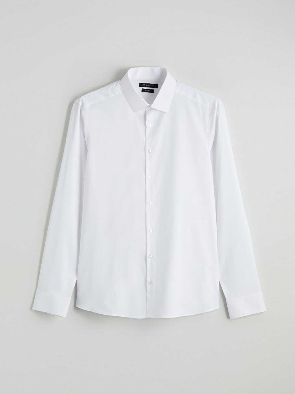 Beyaz Slim Fit Uzun Kollu Erkek Gömlek-8