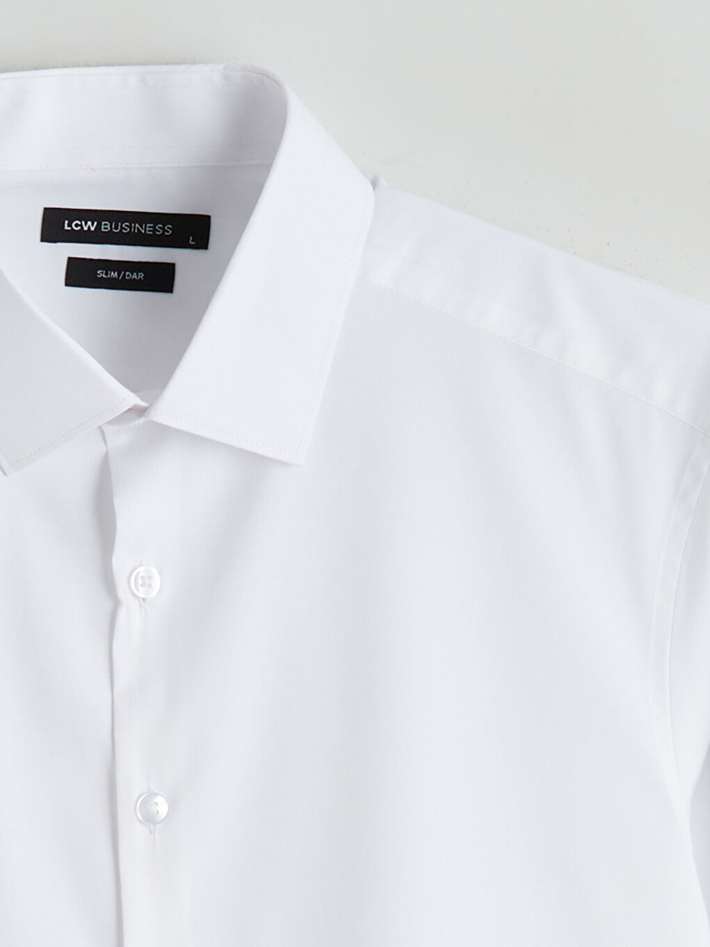 Beyaz Slim Fit Uzun Kollu Erkek Gömlek-10