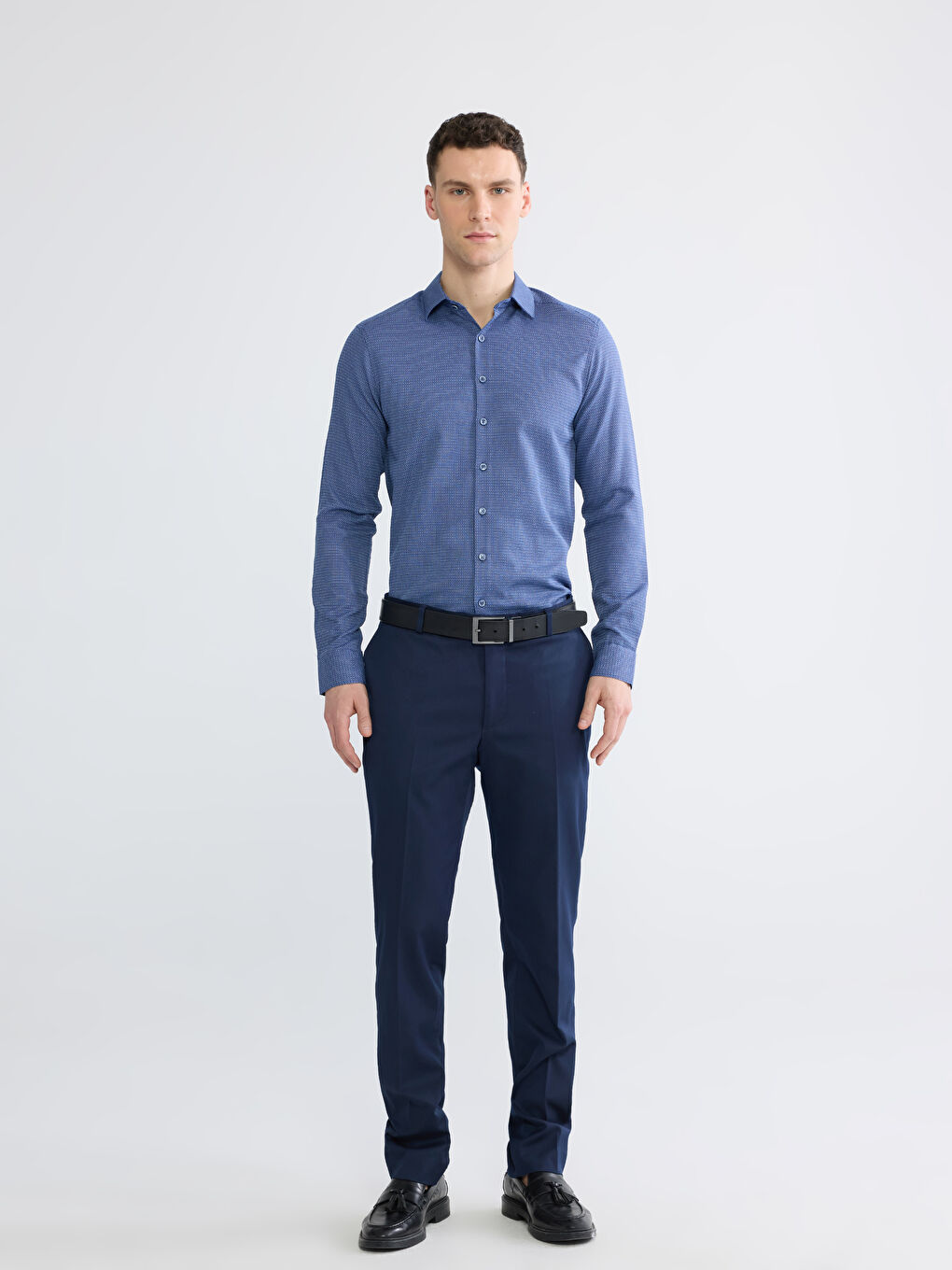 قميص كحلي رجل-1