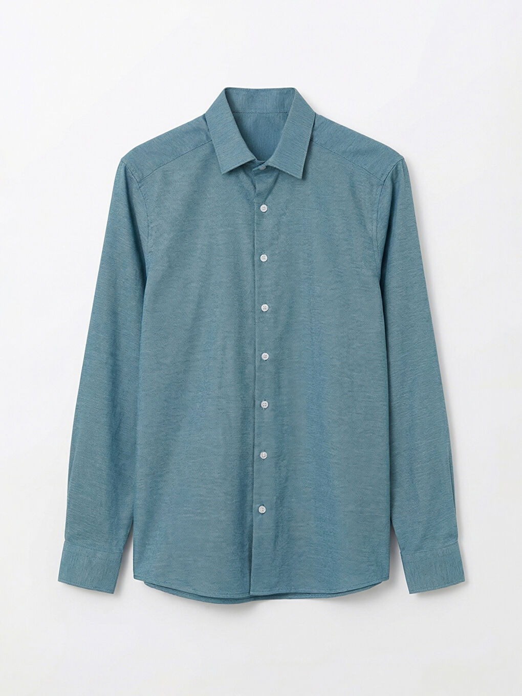 Yeşil Slim Fit Armürlü Erkek Gömlek