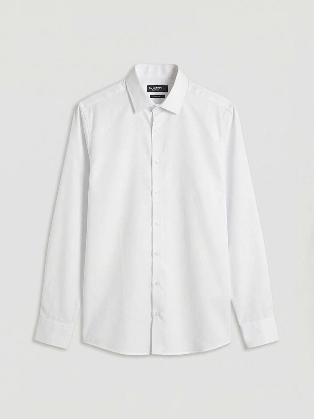 Beyaz Slim Fit Armürlü Erkek Gömlek-4