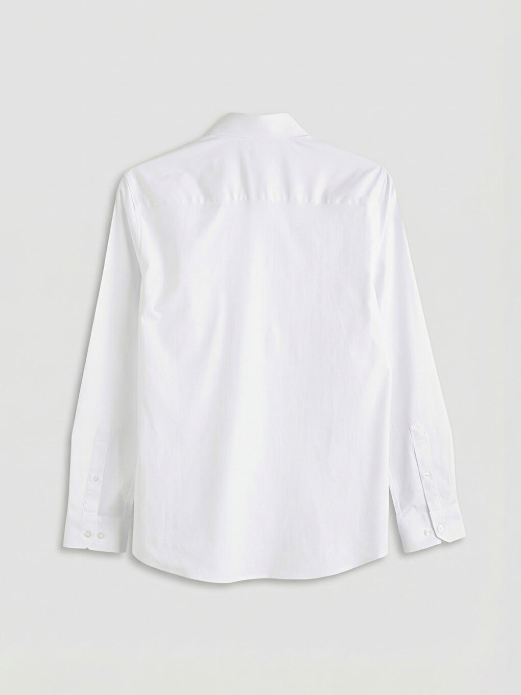 Beyaz Slim Fit Armürlü Erkek Gömlek-5