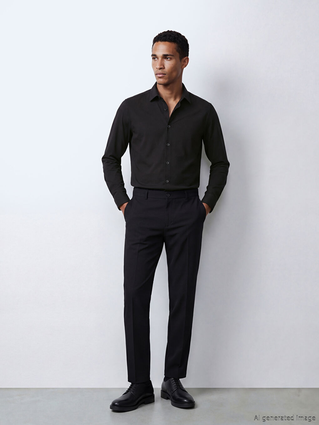 Slim Fit Dobby Men's Shirt-2