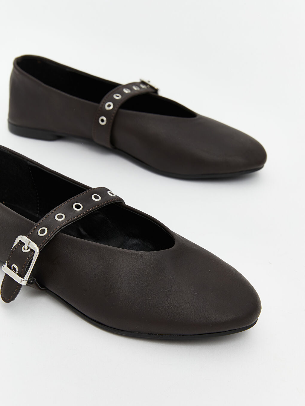 Faux Leather Women's Ballet Flats-2