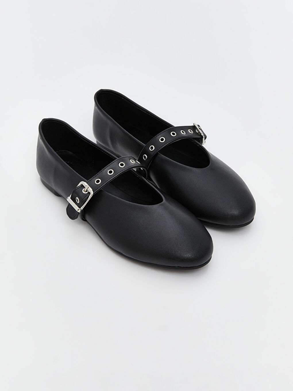 Faux Leather Women's Ballet Flats