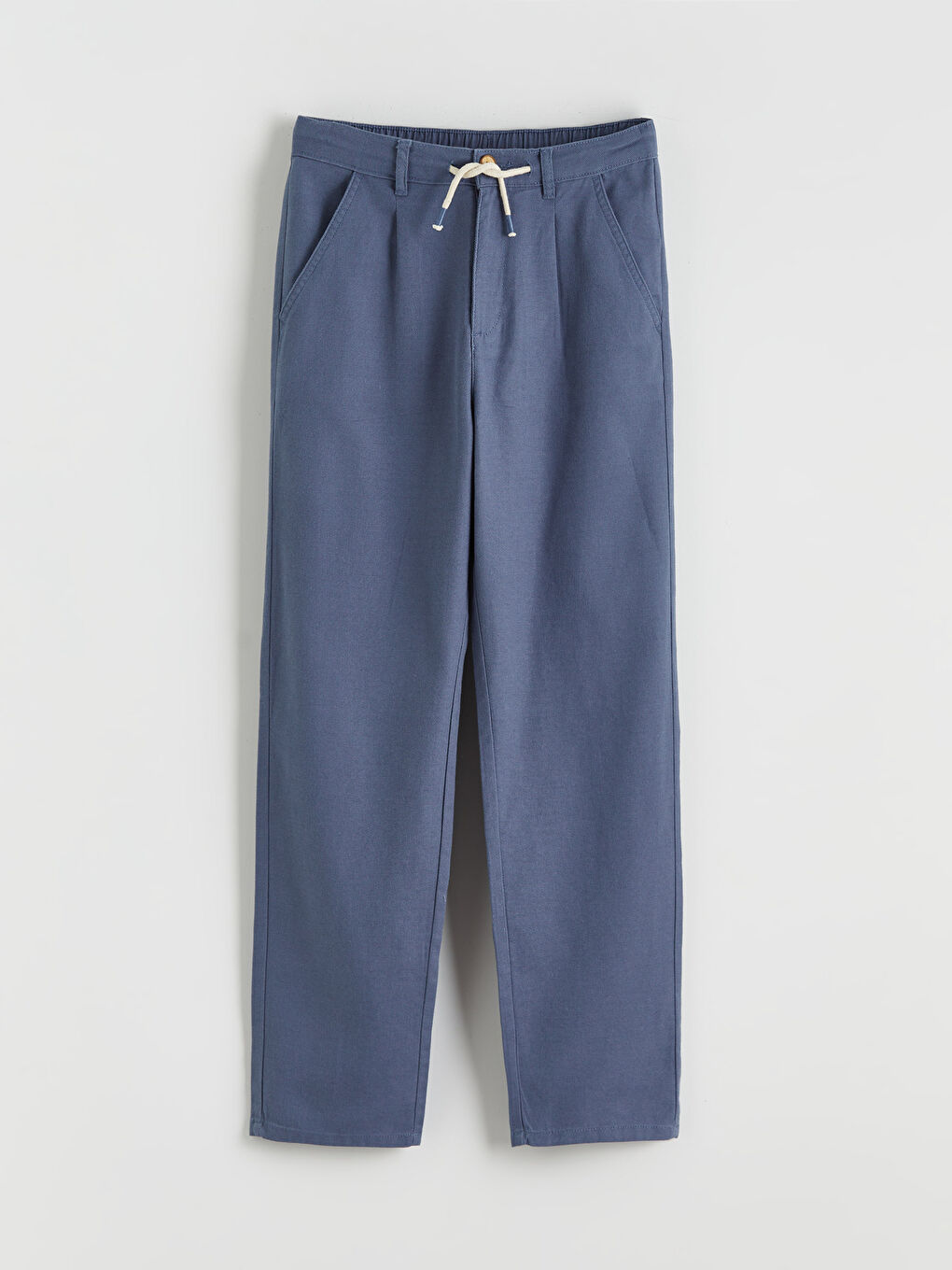 Лляні змішані хлопчачі плісировані штани