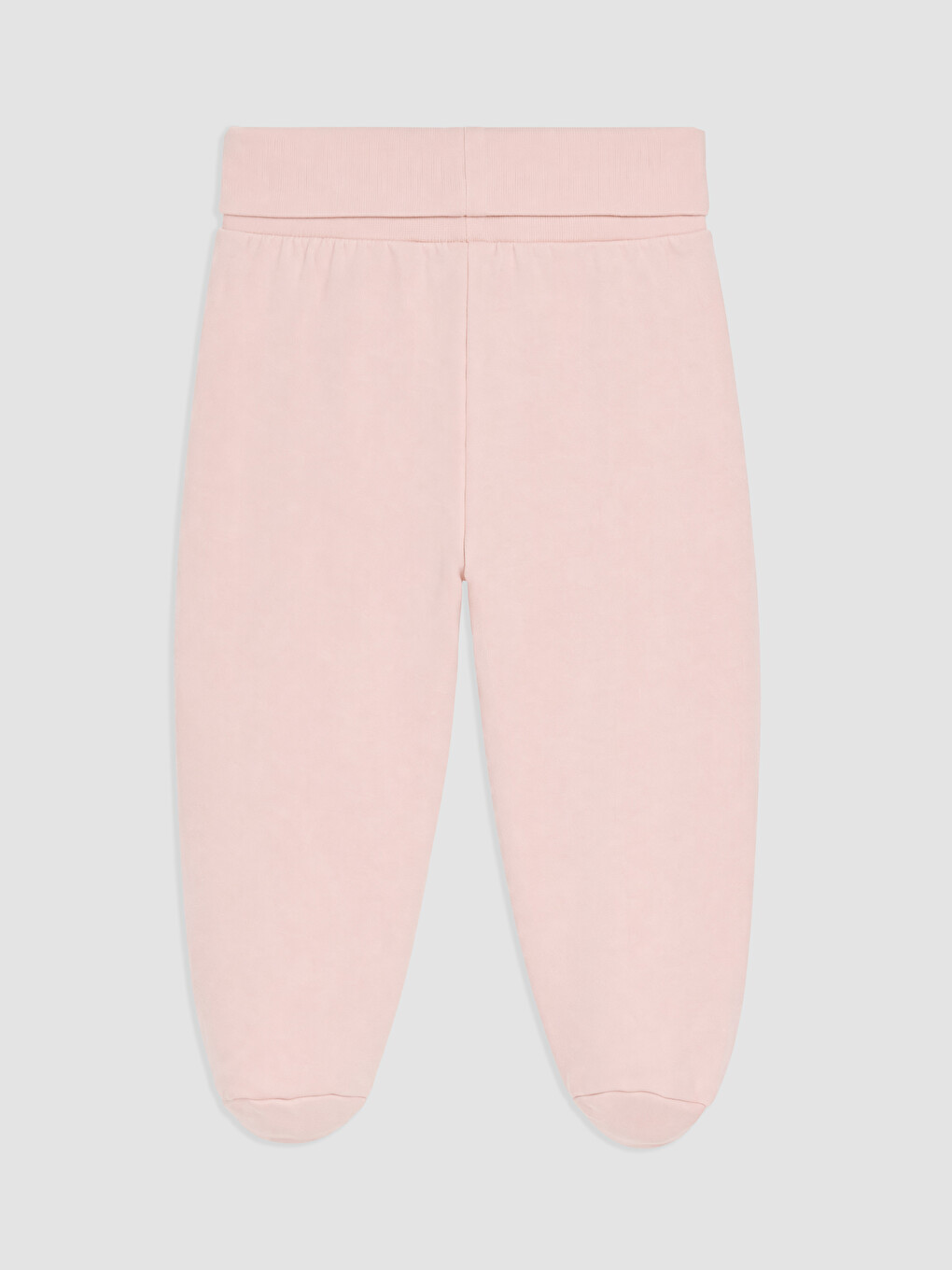 Pembe Kız Bebek Patikli Pijama Alt-1