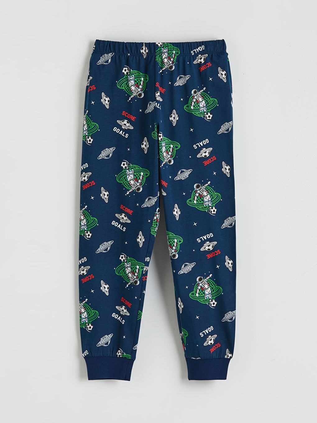 Lacivert Bisiklet Yaka Erkek Çocuk Pijama Takımı-3