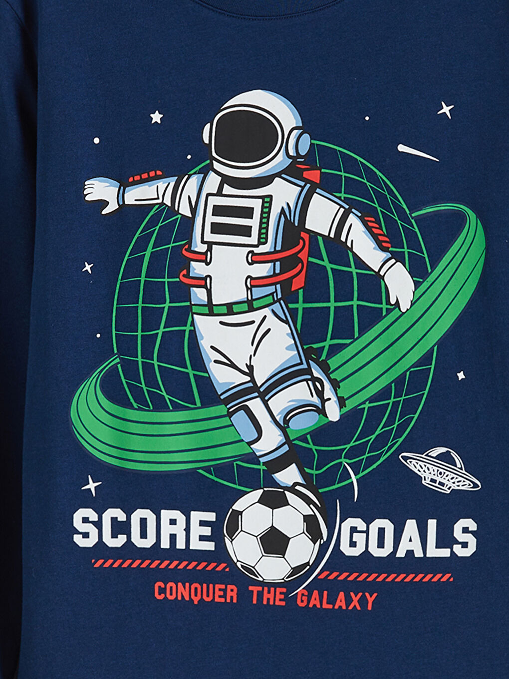 Lacivert Bisiklet Yaka Erkek Çocuk Pijama Takımı-5