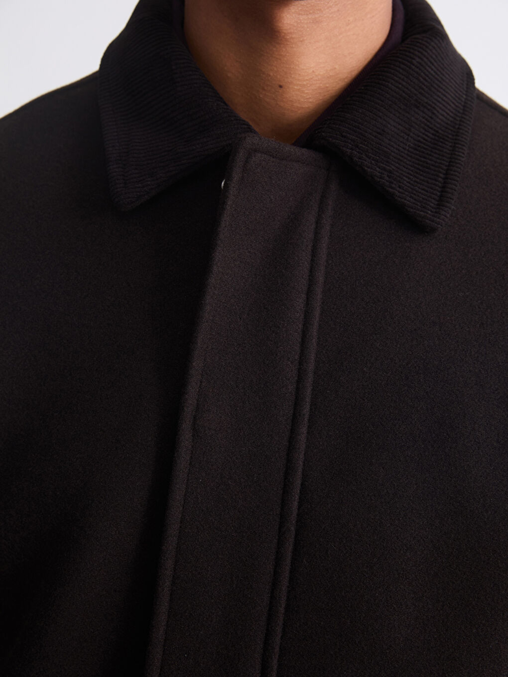 Kahverengi Standart Kalıp Gömlek Yaka Erkek Mont-2