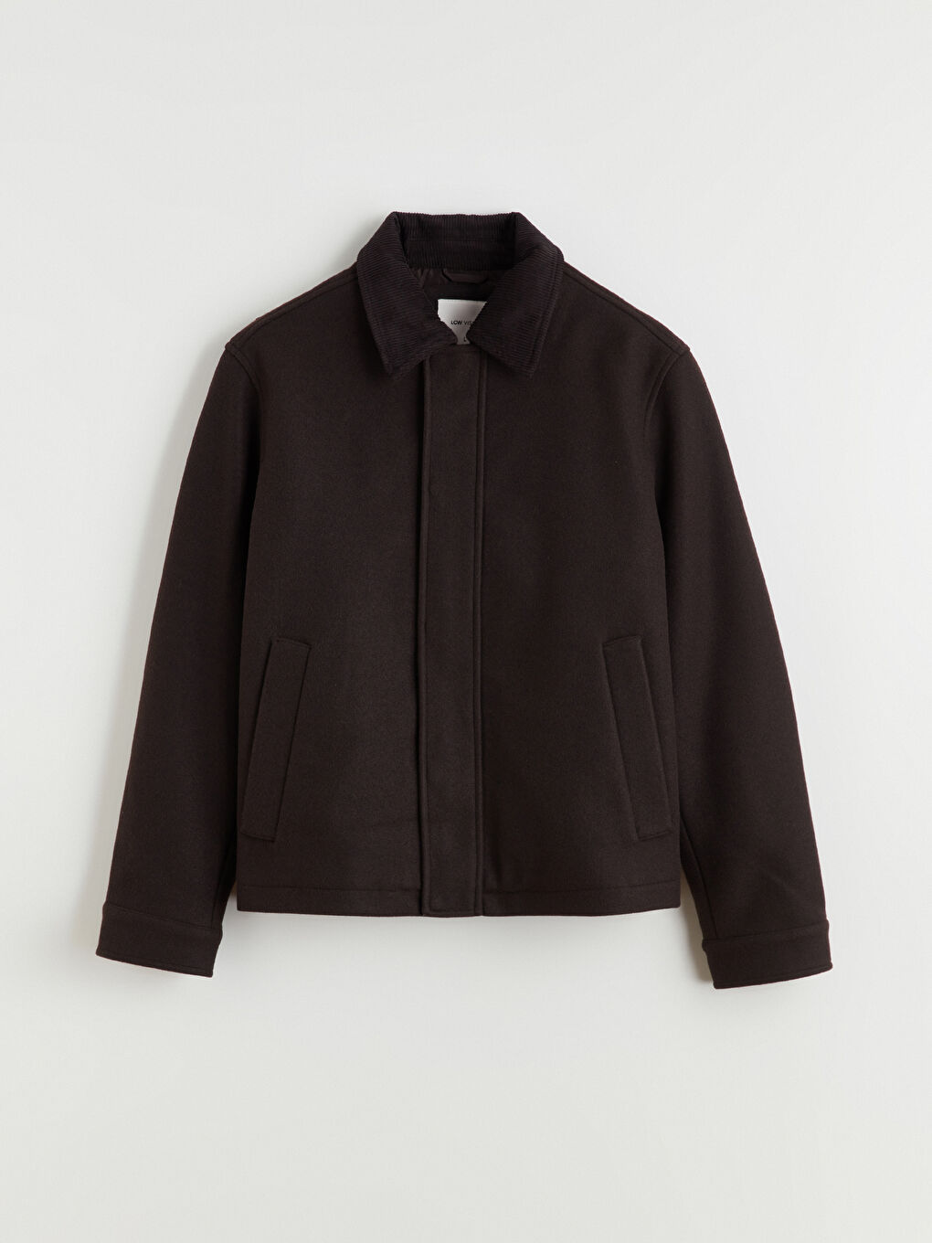 Kahverengi Standart Kalıp Gömlek Yaka Erkek Mont-5