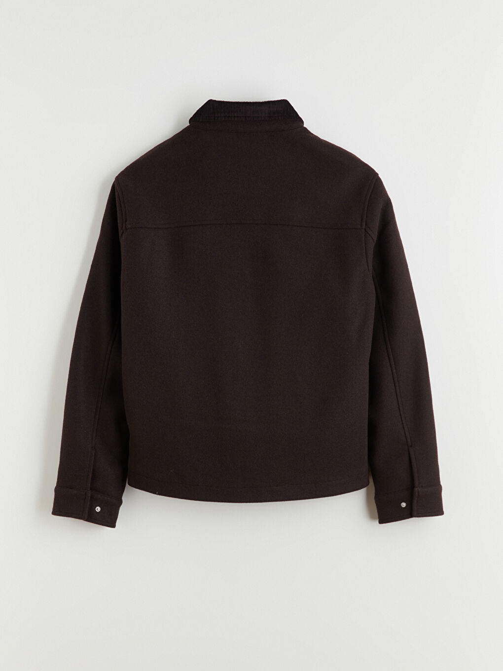 Kahverengi Standart Kalıp Gömlek Yaka Erkek Mont-7