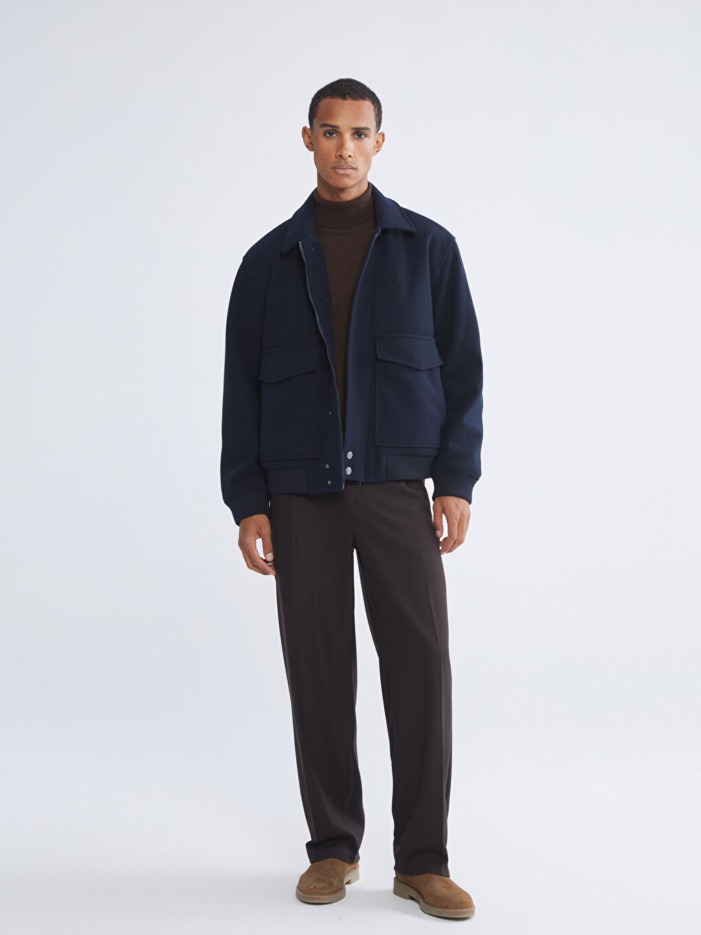 Standard Fit Collared Neck Men's Cachet Coat-1