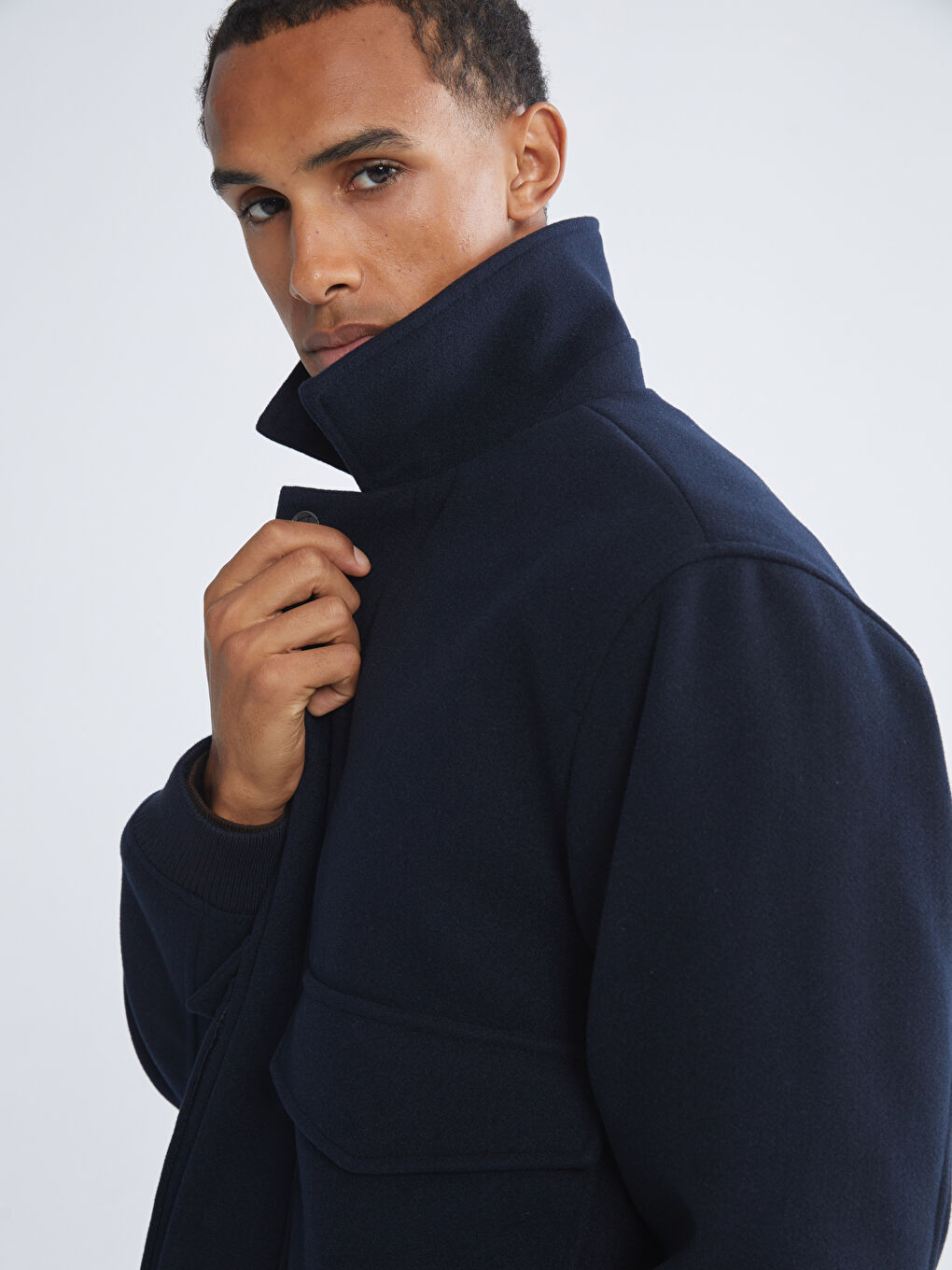 Standard Fit Collared Neck Men's Cachet Coat-2