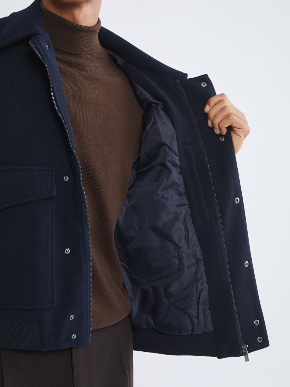 Standard Fit Collared Neck Men's Cachet Coat-3