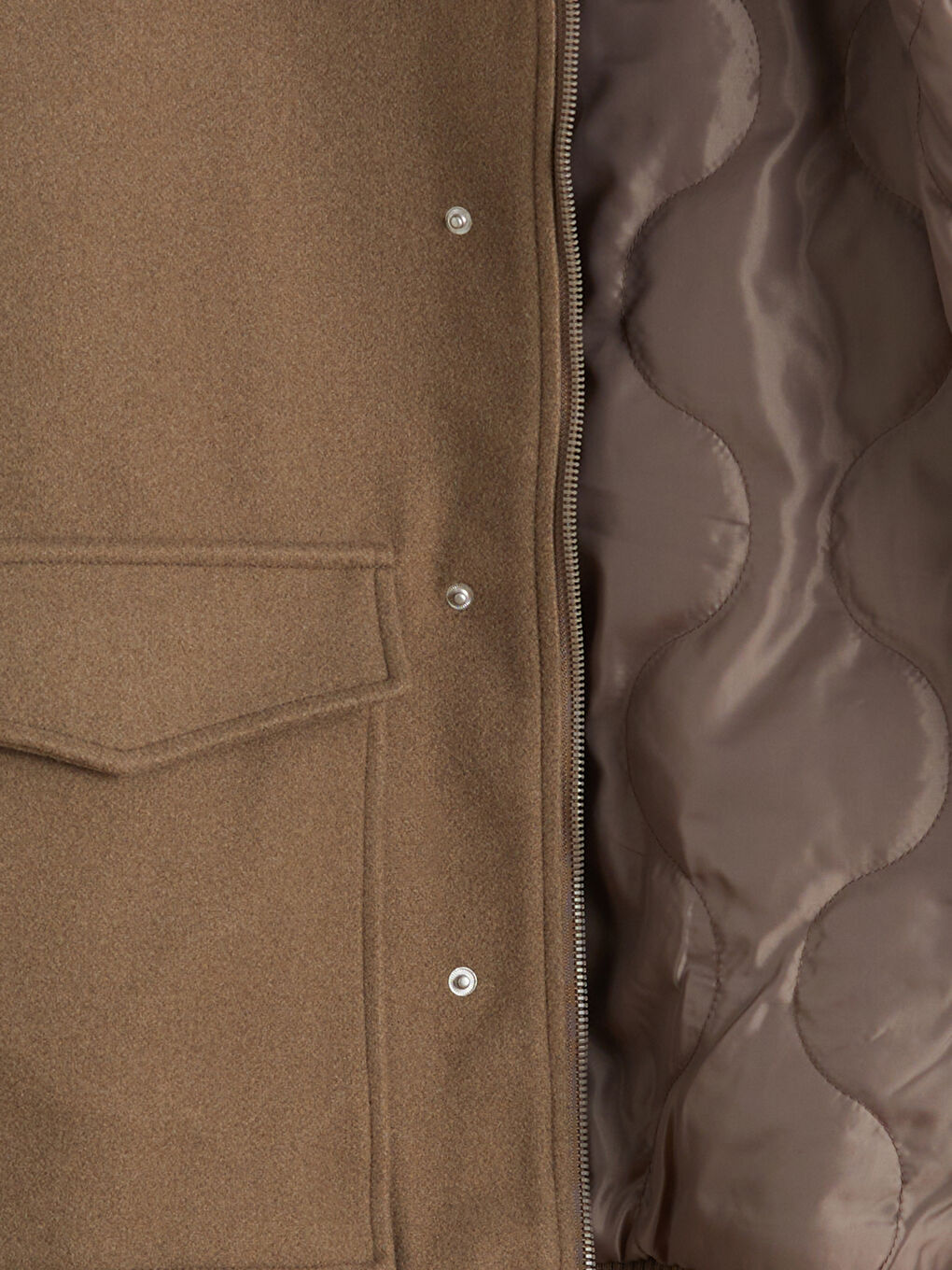 Kahverengi Standart Kalıp Gömlek Yaka Erkek Kaşe Mont-6