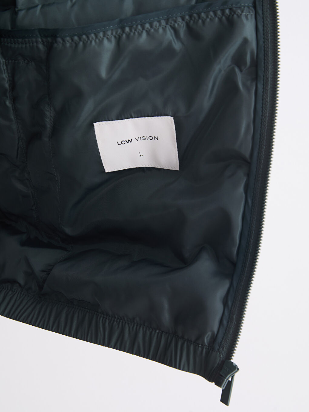 Yeşil Standart Kalıp Dik Yaka Erkek Şişme Yelek-3