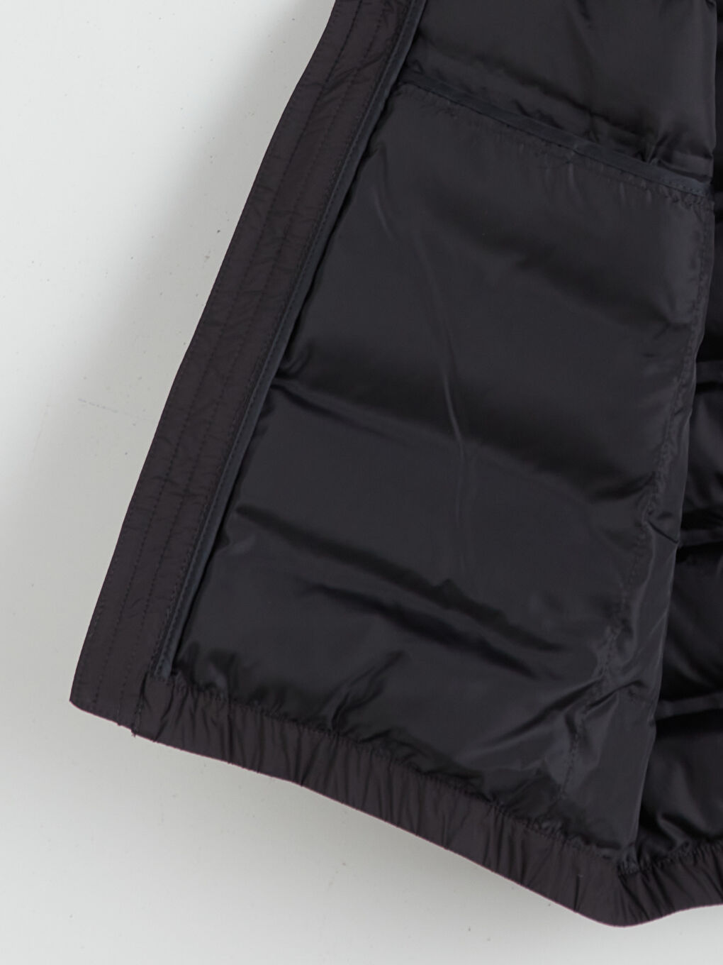 Siyah Standart Kalıp Dik Yaka Erkek Şişme Yelek-7