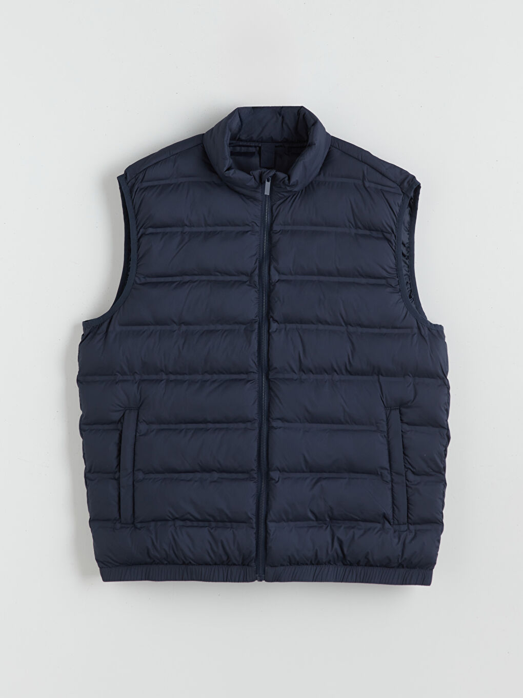 Regular Fit Stand Collar Puffer Vest-5
