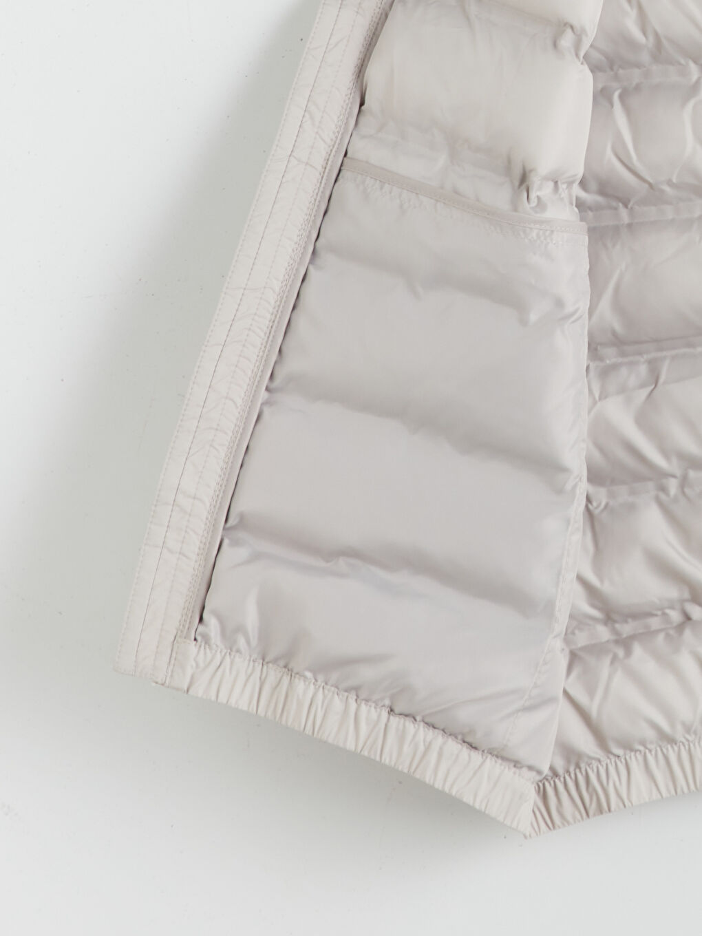 Bej Standart Kalıp Dik Yaka Erkek Şişme Yelek-6