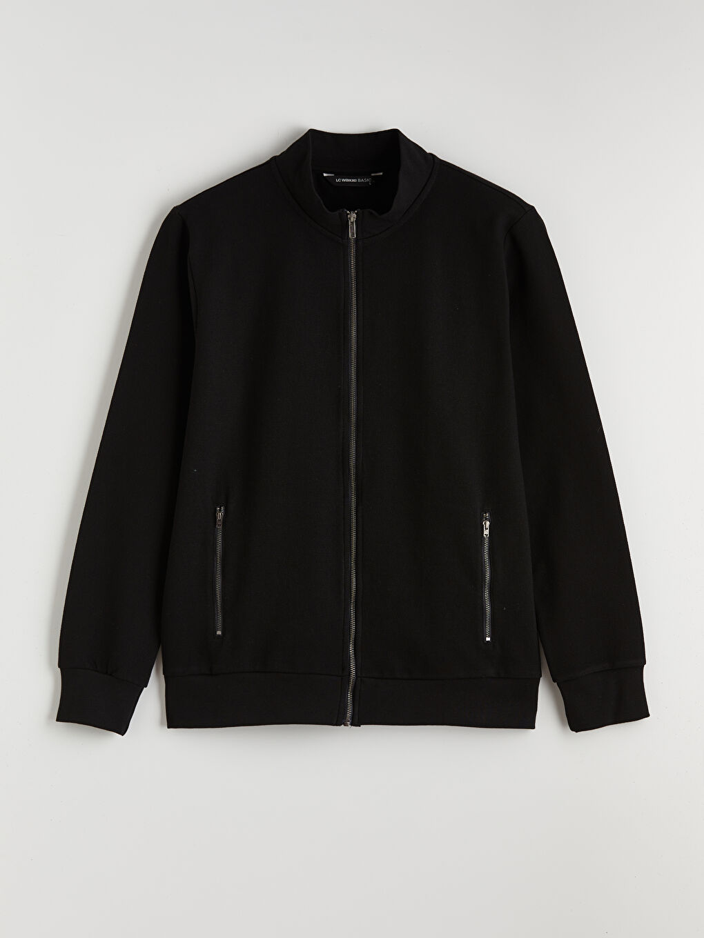 سويتشيرت رجالي كلاسيك بقصة مريحة وسحاب كامل وياقة واقفة-4