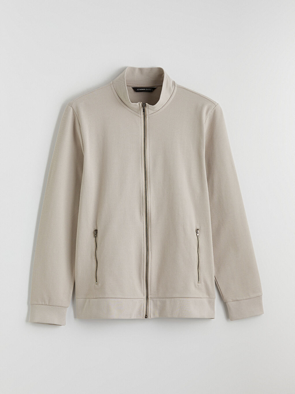 سويتشيرت رجالي كلاسيك بفتحة سحاب وياقة عالية-4