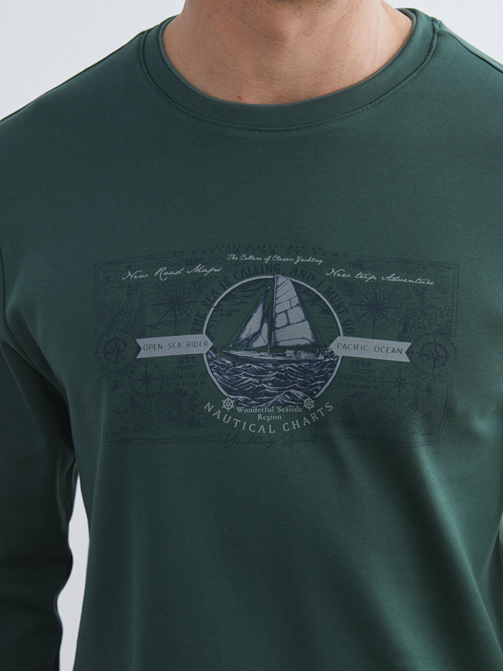 Men's Long-Sleeve Crew Neck T-Shirt-2