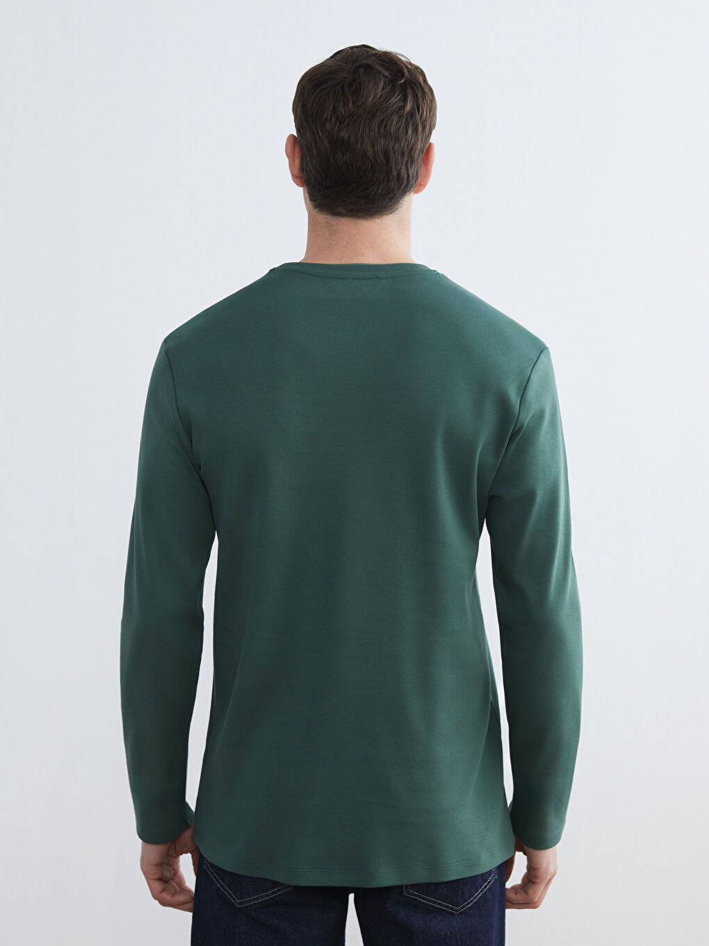 Men's Long-Sleeve Crew Neck T-Shirt-3