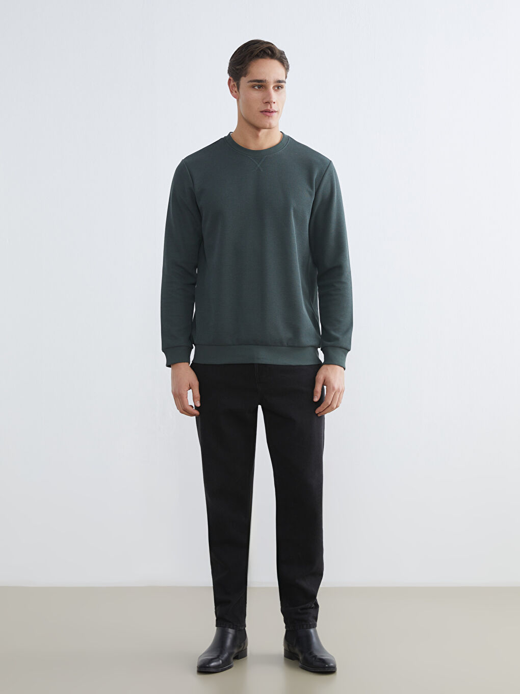 سويت شيرت ياقة دائرية للرجال-1