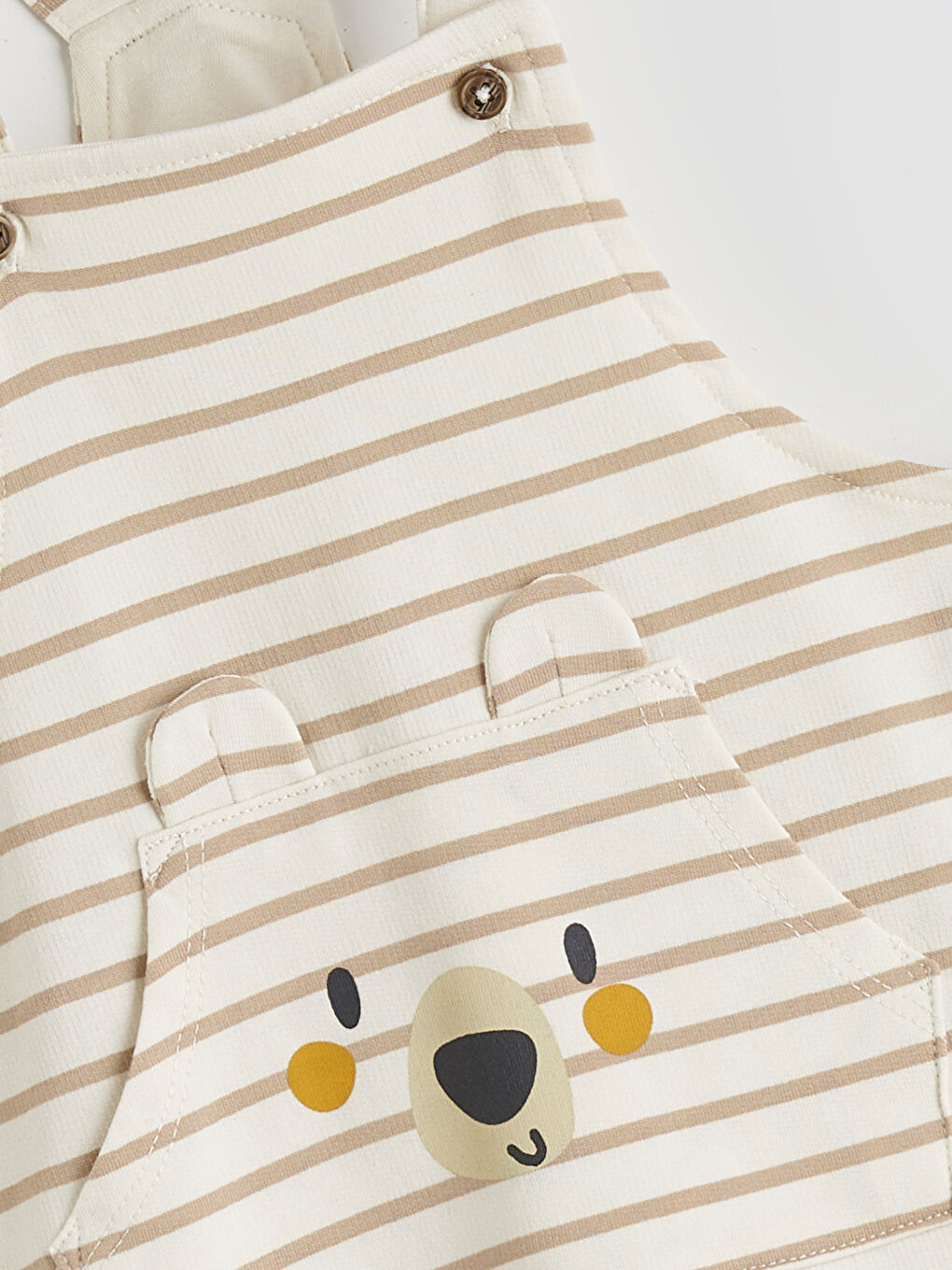 Ekru Çizgili Erkek Bebek Takım-5