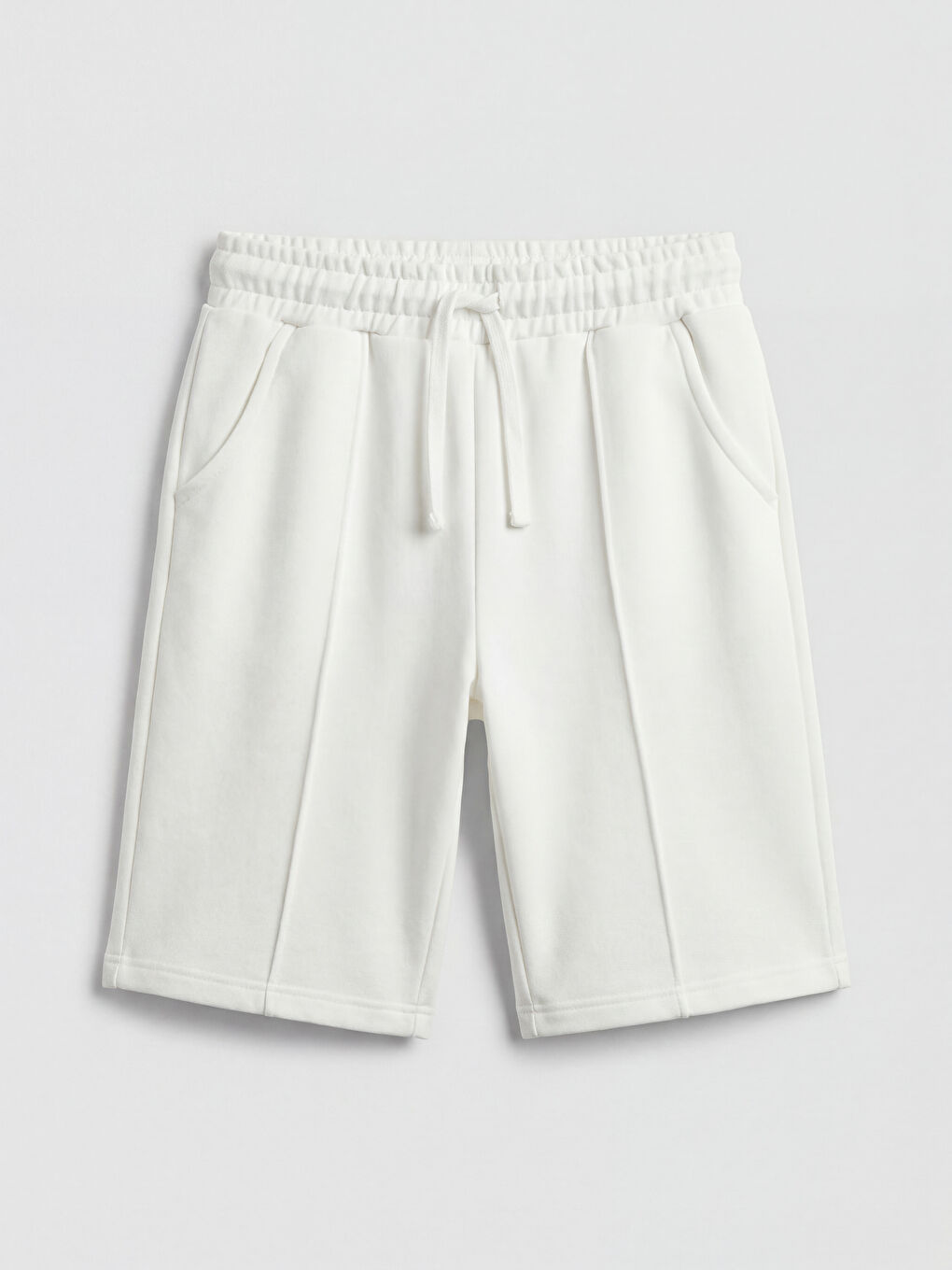 Bej Çizgili Erkek Çocuk Gömlek ve Şort-3