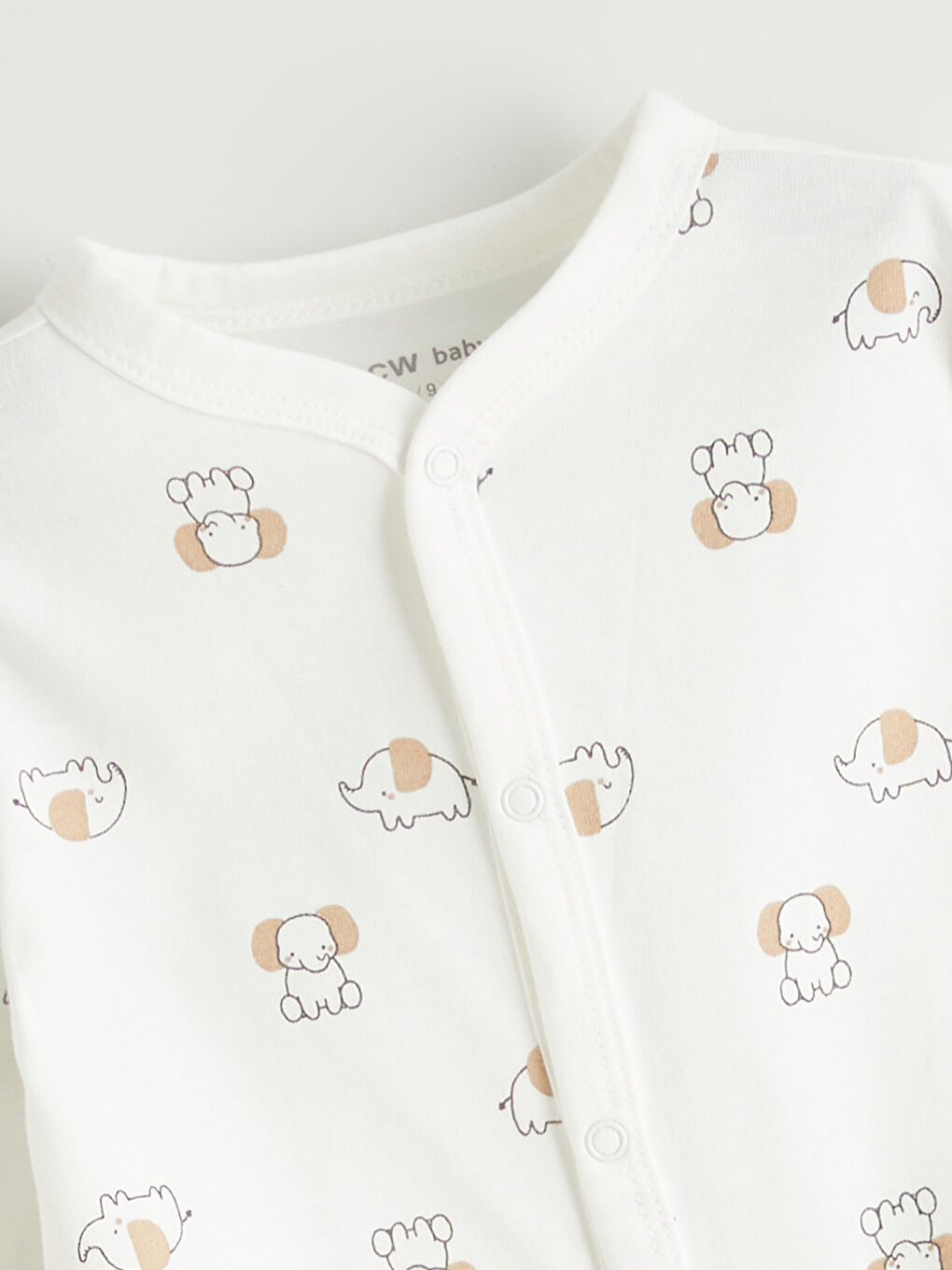 Ekru Baskılı Erkek Bebek Hastane Çıkış Seti-2