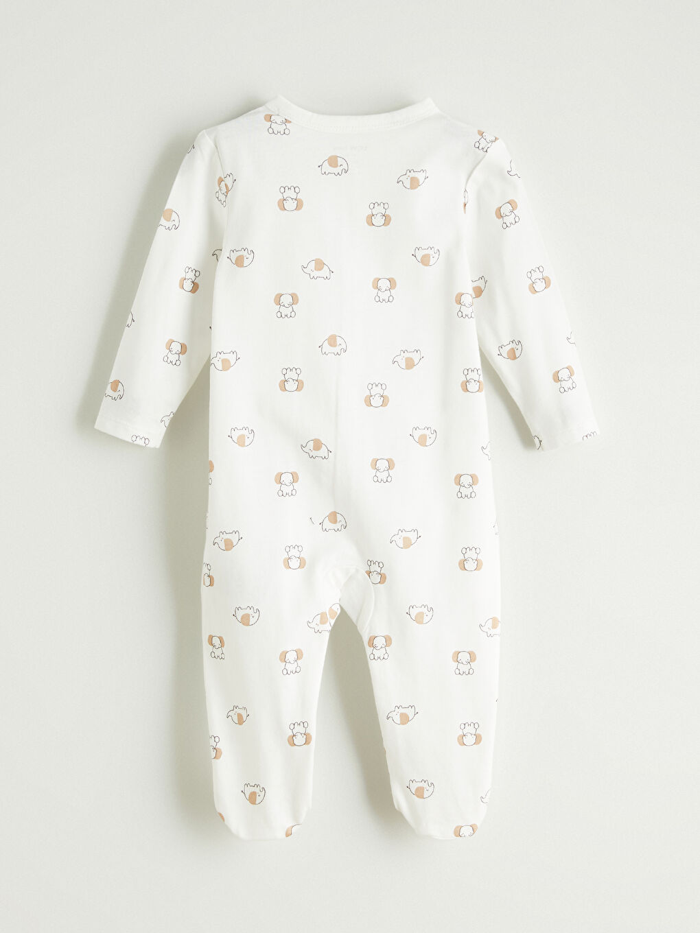 Ekru Baskılı Erkek Bebek Hastane Çıkış Seti-3