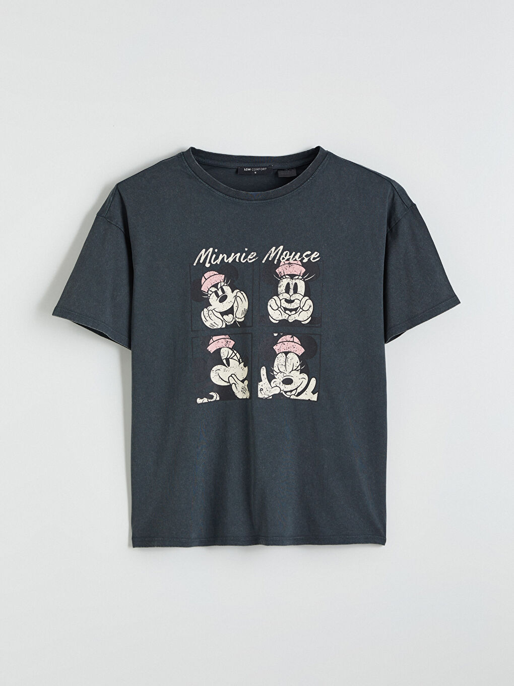 Minnie Mouse Print Crew Neck Women's T-Shirt-4