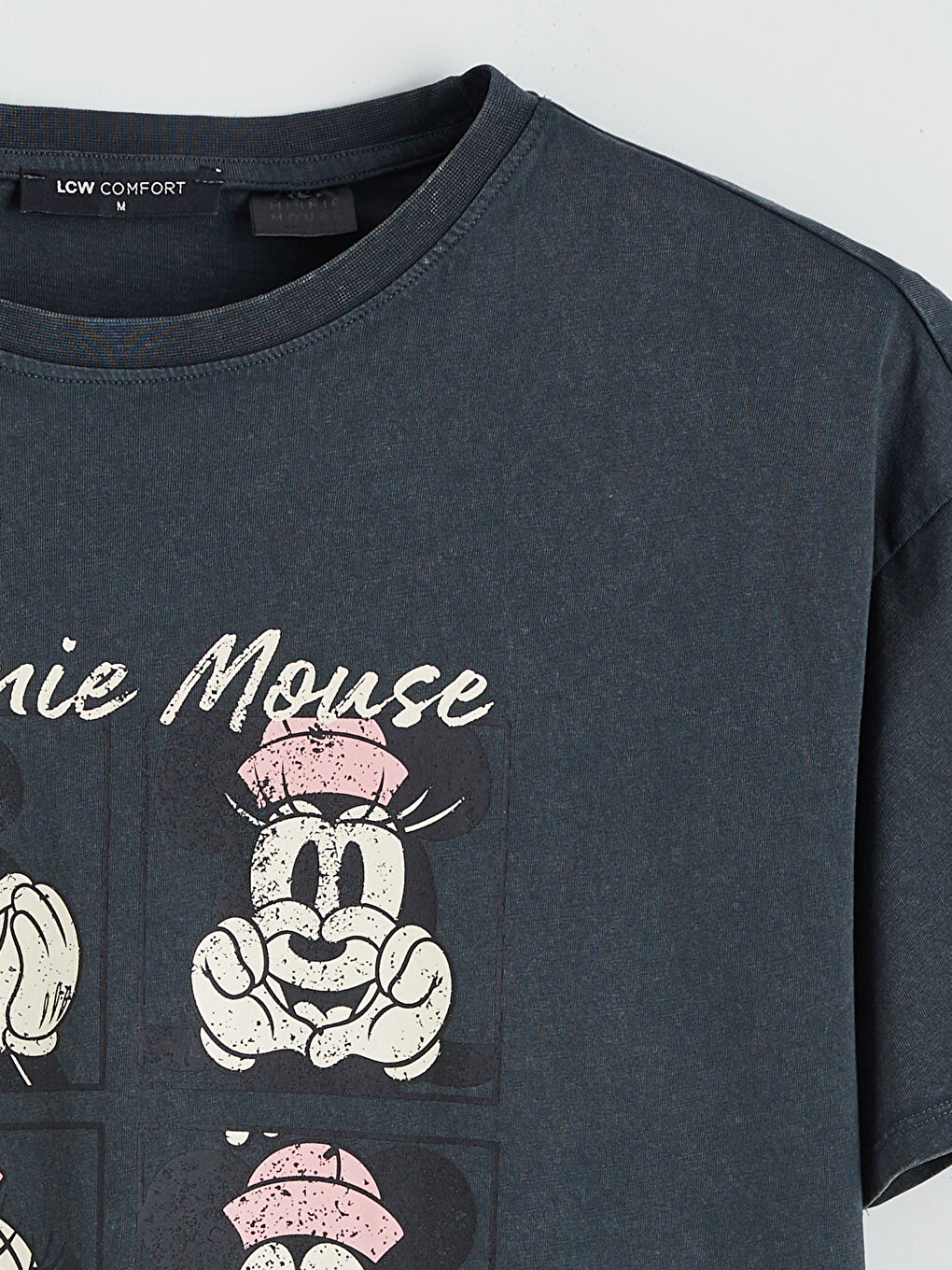 Minnie Mouse Print Crew Neck Women's T-Shirt-5