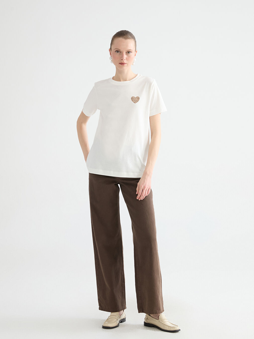 Әйелдер сұрғыштау-қою сары Футболка-1