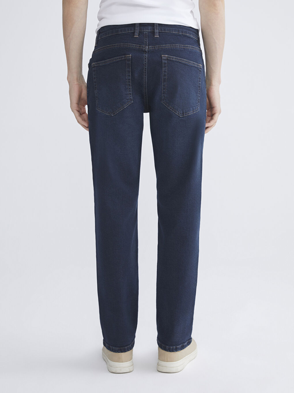 მამაკაცები მუქი ლურჯი ჯინსი-3