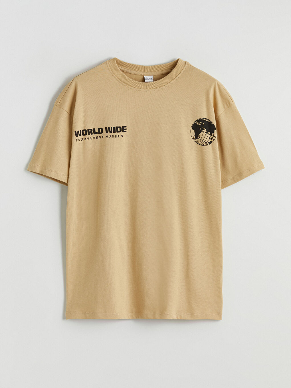 Crew Neck Printed Boys' T-Shirt-1