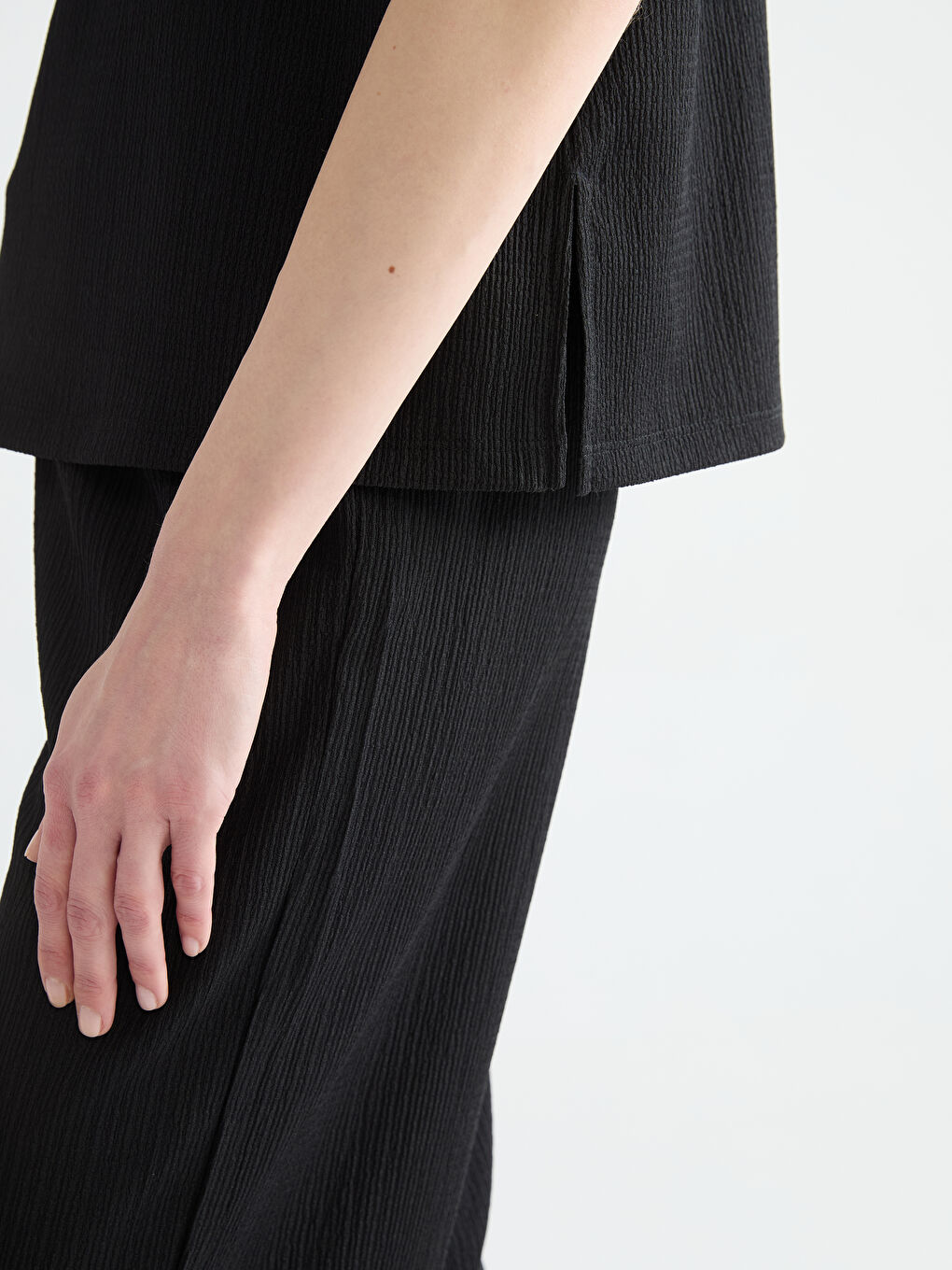 Женщины Черный Футболка-3