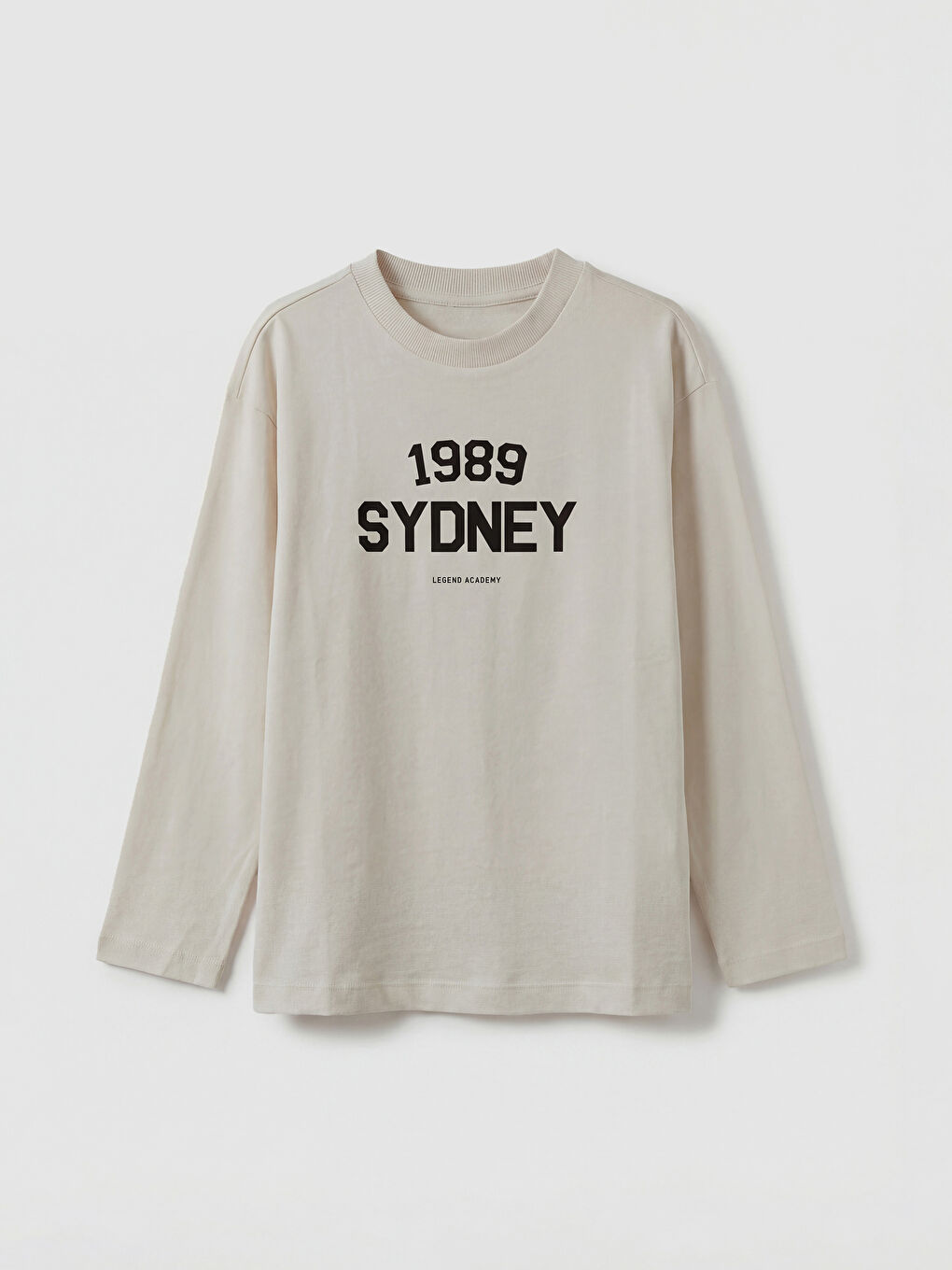 تيشيرت بأكمام طويلة برقبة دائرية للأولاد