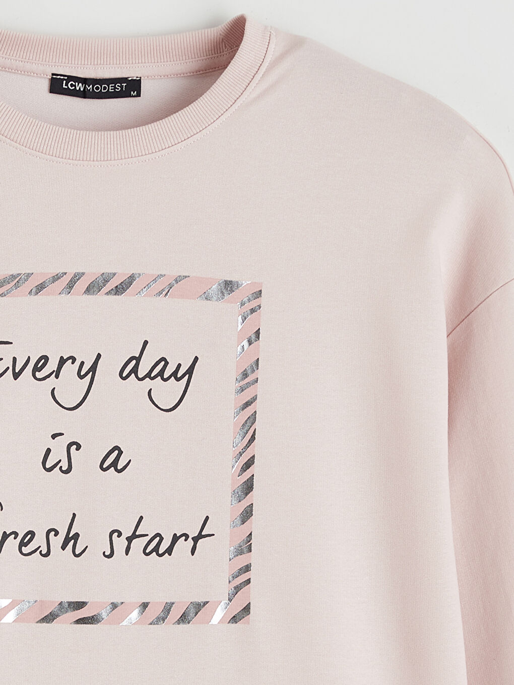 Printed Crew Neck Women's Sweatshirt Tunic-5