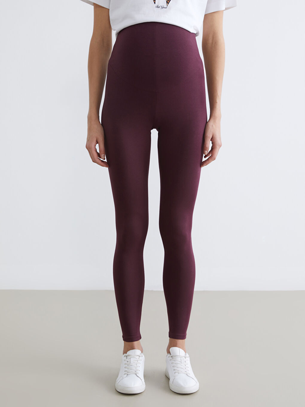 Mürdüm Karın Panelli Hamile Tayt	-1