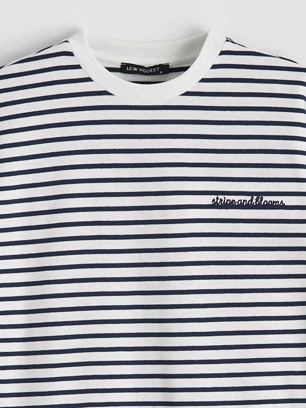 سويت شيرت تونيك مخطط كول مدور نساء-5