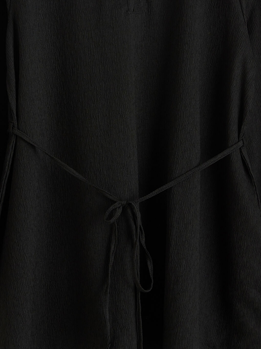 Crew Neck Patterned Tunic with Waist Tie-5