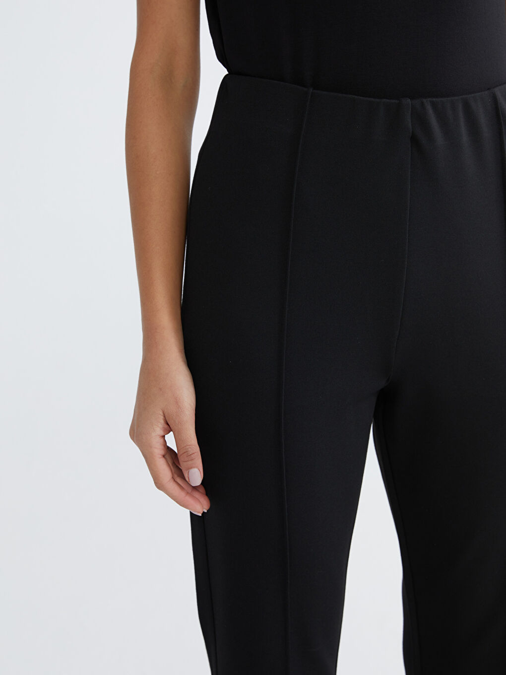 High Waisted Flared Women's Trousers-2