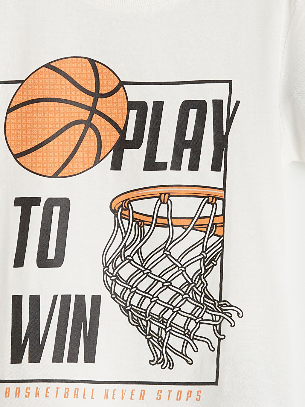 Crew Neck Printed Boys' T-Shirt-2