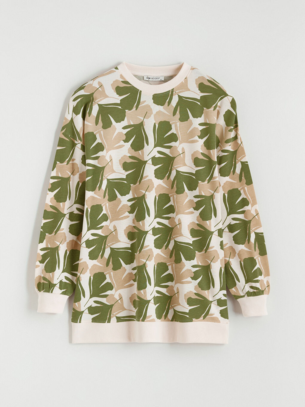 تونيك كنزة رياضية برقبة دائرية مزخرفة للسيدات.-4