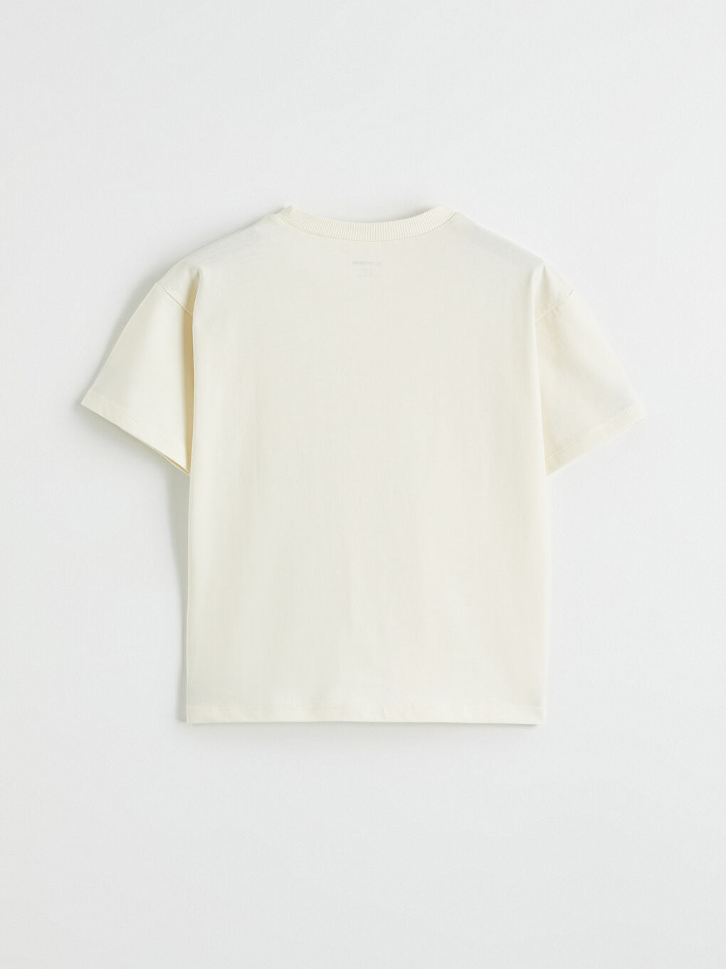 Bej Bisiklet Yaka Erkek Çocuk Tişört-2