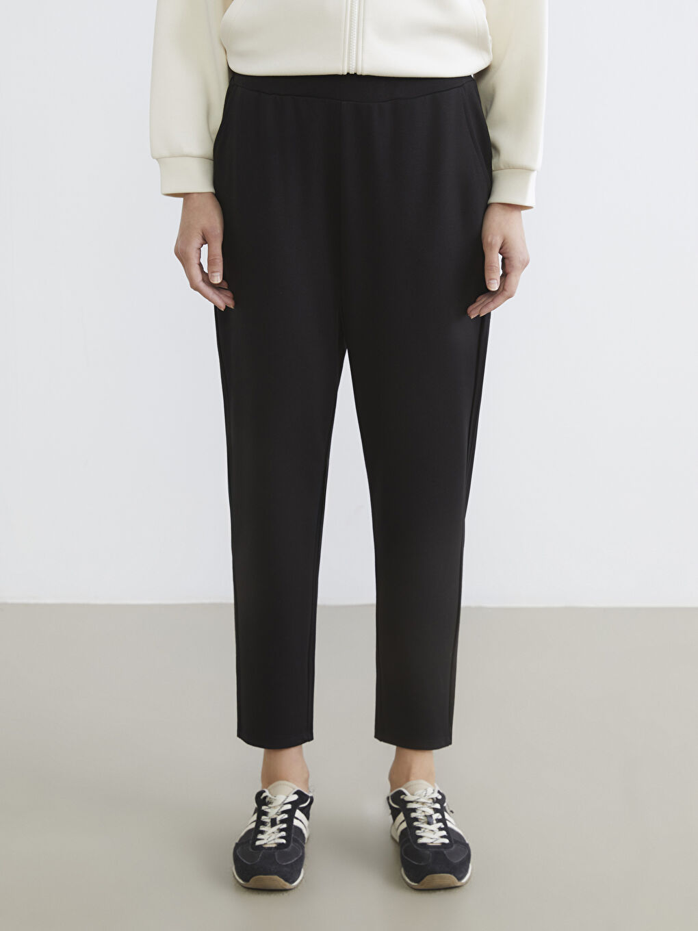 Women's Joggers with Elastic Waistband-1