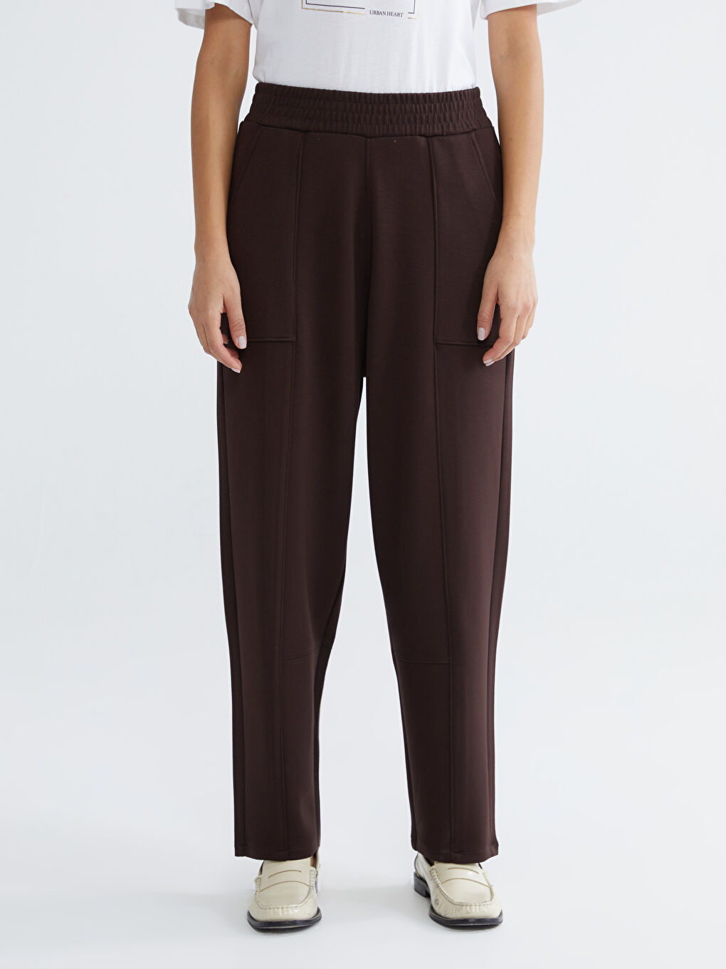 ქალის სპორტული შარვალი "Soft Touch" ელასტიური ქამრით-1